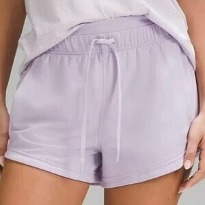Lululemon Inner Glow High Rise Shorts 3” Lilac Ether Drawstring Women’s Size 0